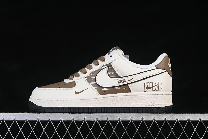 All Categories Nk Air Force 1 Air Force Series Nk Air Force 1 Low Air Force Low Nike Air Force 1'07 Low Joint Beige Brown High-end Customized Low-top Casual Shoes XD9314-618